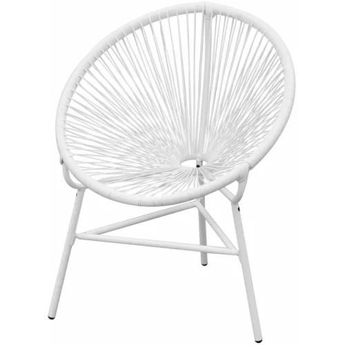  okrugla stolica poliratan bijela