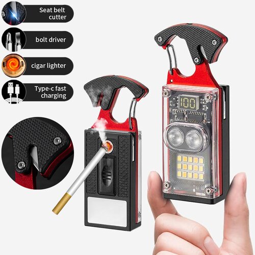  led lampa privezak, otvarac za flase sa upaljacem i srafcigerima, crna Cene
