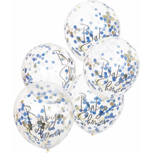 Ginger Ray® baloni s konfeti za baby shower navy blue & gold