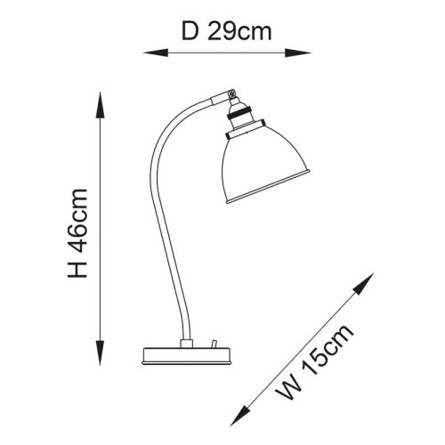 Endon 98752 - Stona lampa FRANKLIN 1xE14/7W/230V mat hrom/antracit Slike