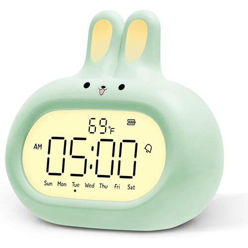 Dardanar Zajčja digitalna budilka s prikazom dneva, ljubek dizajn zajčka, (21156282) Cene
