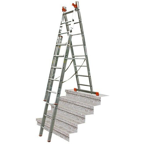 Krause Monto Višenamjenske ljestve na izvlačenje (Funkcija stepenica, Radna visina: 6,05 m, 3 x 8 prečki, Aluminij) Cijene