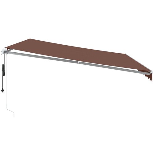 Tenda na automatsko uvlačenje s LED smeđa 500x350 cm Slike