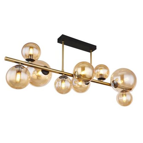  Riha LED stropna svjetiljka (3,5 W, D x &amp;Scaron; x V: 87 x 30 x 38 cm, Crna, Zlatna, Topla bijela) Slike