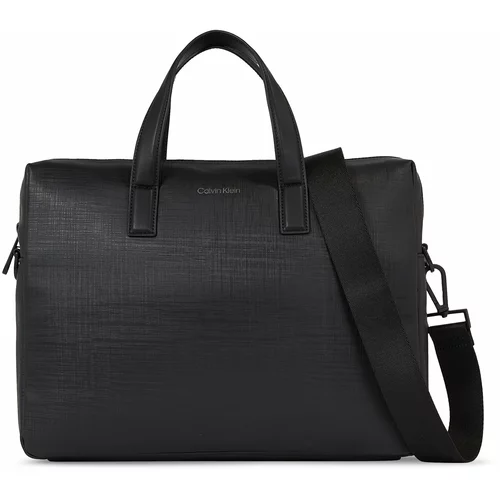 Calvin Klein Torba za prenosnik Ck Must Laptop Bag Check K50K511189 Ck Black Check BAX