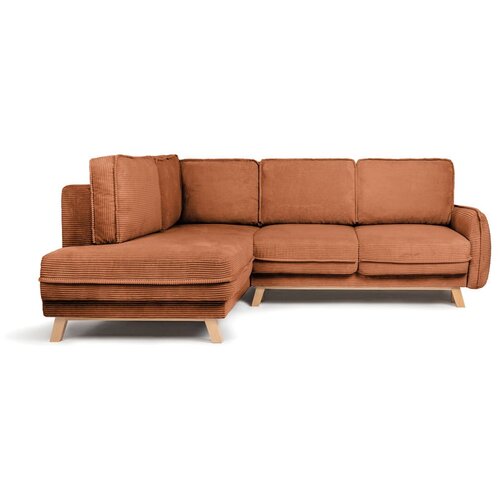 Bonami Selection Narančasta sklopiva kutna garnitura od samta (s lijevim kutom) Tori &amp;ndash; Slike