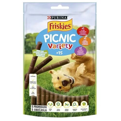 Friskies picnic variety - poslastice za pse (govedina, piletina, jagnjetina) Slike