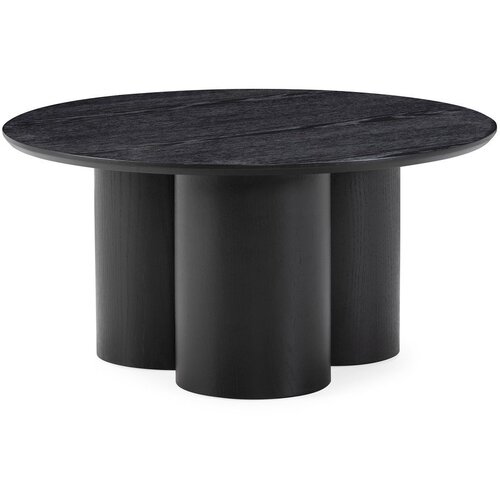 MOME Črna okrogla klubska mizica &amp;oslash; 80 cm Lua &amp;ndash; Slike
