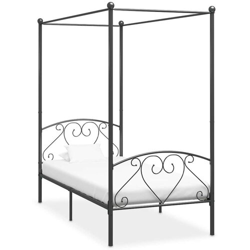  Okvir za krevet s nadstre&scaron;nicom sivi metalni 120 x 200 cm Cijene