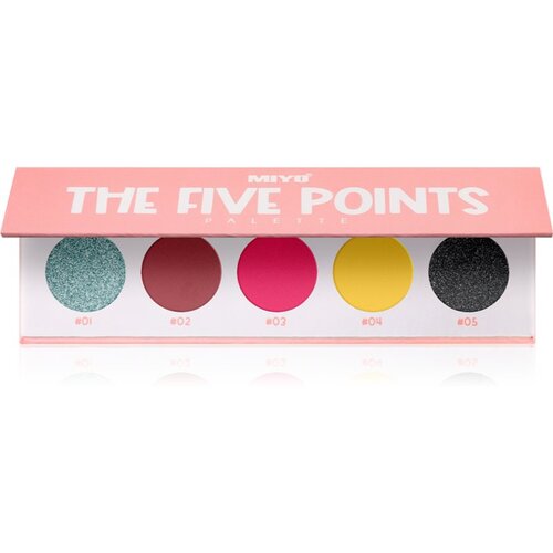 Miyo Eyeshadow The five points paleta sjenila za oči nijansa 17 Welcome to Miami 1 kom Cijene