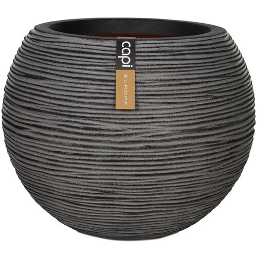 Capi Vaza Nature Rib okrogla 40x32 cm antracitna Slike