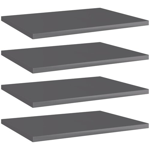 Police za knjige 4 kom visoki sjaj sive 40x30x1,5 cm od iverice Cijene