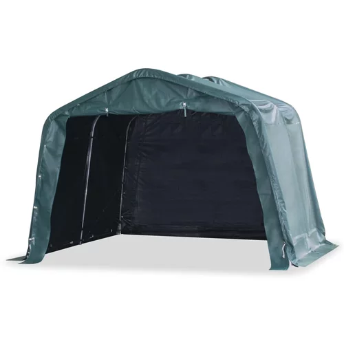 vidaXL Premičen šotor za živino PVC 550 g/m² 3,3x3,2 m temno zelen