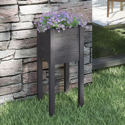 vidaXL Vrtna sadilica siva 31 x 31 x 70 cm od masivne borovine Cene