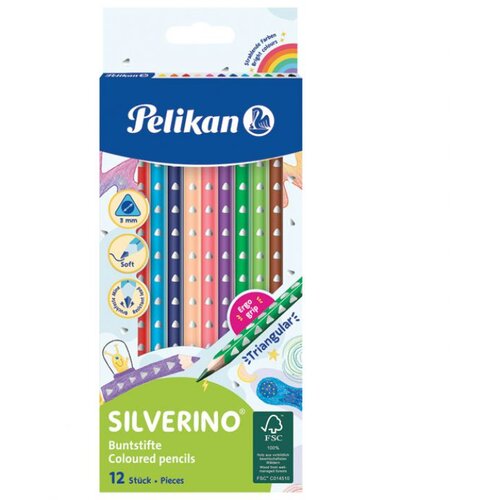  BOJE DRVENE 12BOJA SILVERINO PELIKAN 700634 (100401597) BLISTER Cene