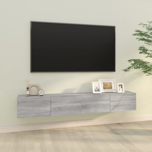 vidaXL zidni tv ormarići 2 kom boja sivog hrasta 100x30x30 cm drveni Cijene