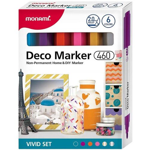KW TRADE Akrilni flomastri Monami, set 6, Vivid, (21298728) Cene