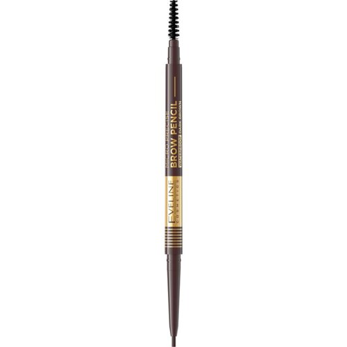 Eveline Cosmetics Micro Precise vodoodporen svinčnik za obrvi s krtačko 2v1 odtenek 03 Dark Brown 4 g Cene