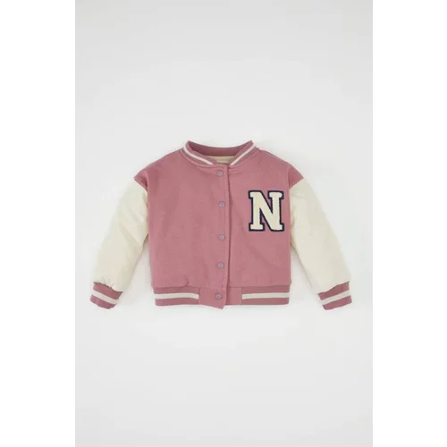 Defacto Baby Girl College Collar Bomber Cardigan