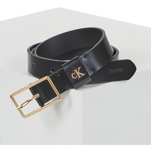 Calvin Klein Jeans Pasovi SQUARE BUCKLE CK LOOP 25MM Črna Slike