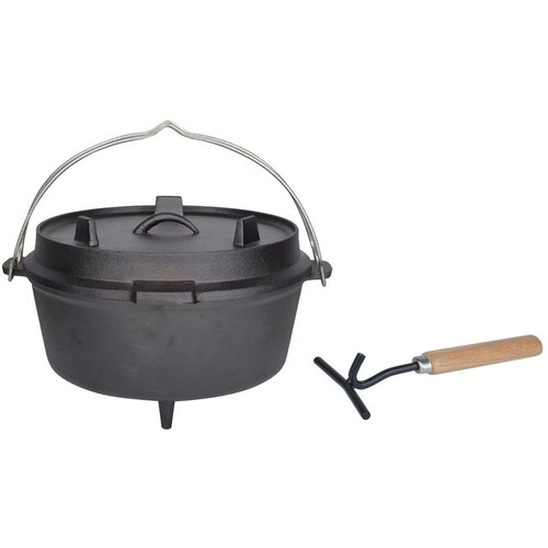 Esschert Design litoželezna posoda esschert fancy flames (6,5 + 2,27 l, priložena kljuka za pokrov) Slike