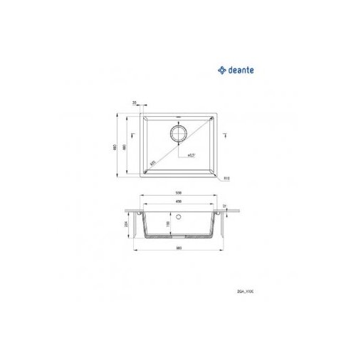 Deante sudopera corda undermount 55/MGR zqa S10C Slike