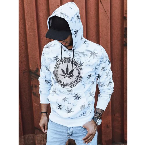 DStreet White men's sweatshirt with print BX5323 Cene
