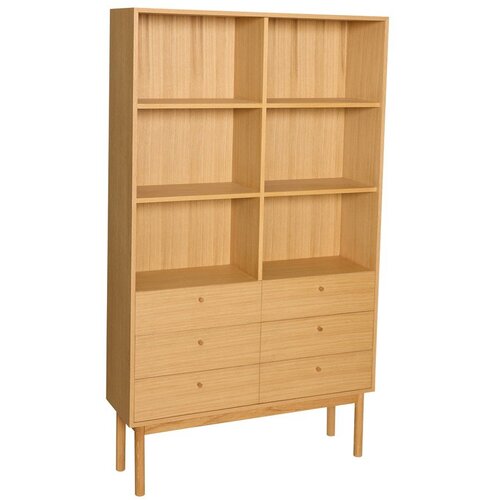 H&amp;uuml;bsch Regal v hrastovem dekorju v naravni barvi 110x190x35 cm Read &amp;ndash; Slike