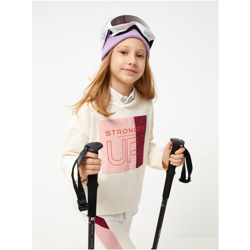 LC Waikiki Hooded Printed Long Sleeve Girls&amp;#039; Sweatshirt Slike