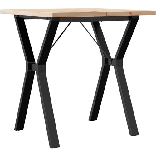 Maison Chic Jedilna miza - Kuhinjska miza - Jedilni stol Y okvir 70x70x75,5 cm trdna borovina lito železo, (21714938) Cene