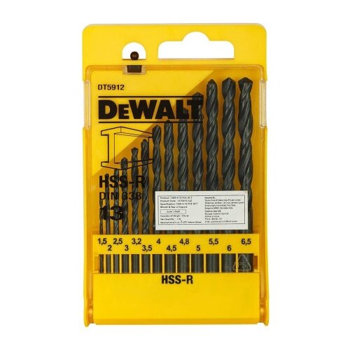 Dewalt Set borera za metal 1.5-6.5 mm 13/1 DT5912 DeWALT Slike