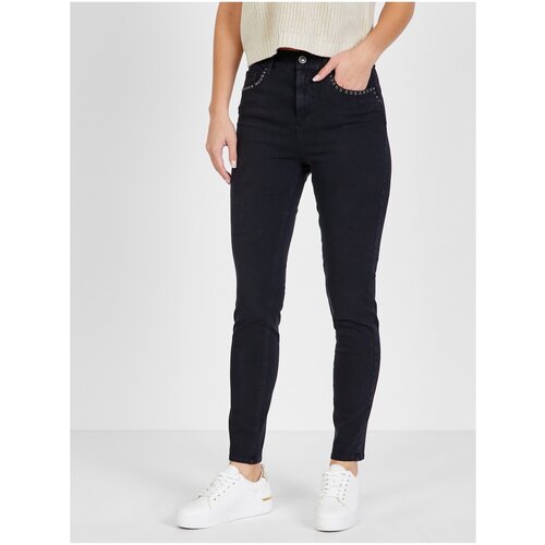 Liu Jo Black Women's Slim Fit Jeans with Decorative Details - Women Cene