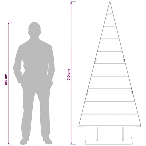  Metalna božićna jelka KUOPIO 210 cm Čelik Zlatno Slike