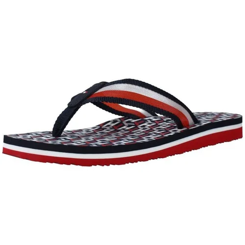 Tommy Hilfiger Japonke TH MONOGRAM FLAT BEACH S Modra