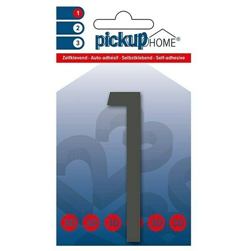 Home 3D Kućni broj Oslo (Visina: 9 cm, Motiv: 1, Sive boje, Plastika, Samoljepljivo) Cijene