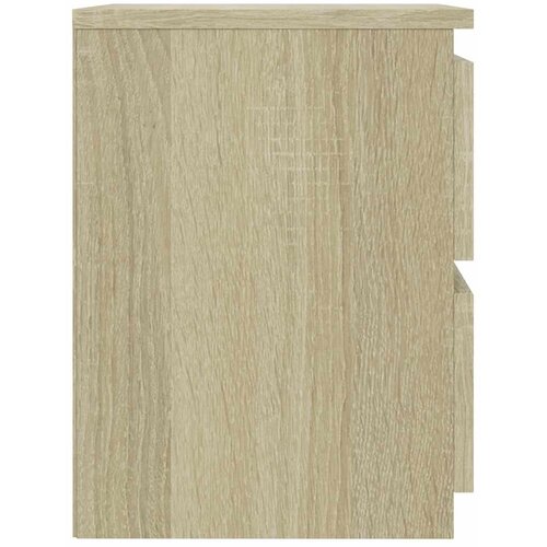  Noćni ormarići 2 kom boja hrasta 30x30x40 cm konstruirano drvo Smeđa Slike