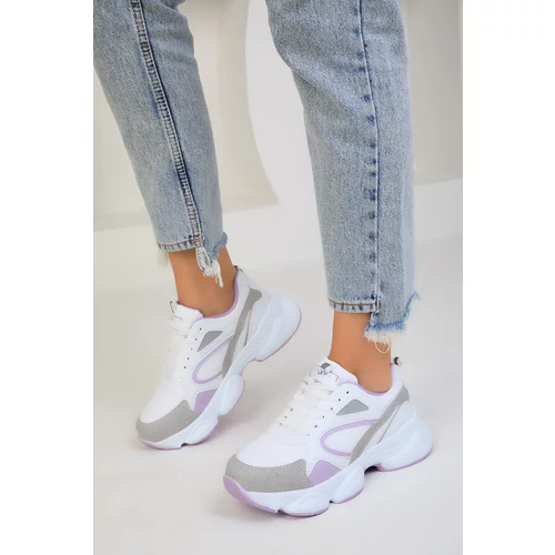 Soho White-Lilac-C Women's Sneakers 17226
