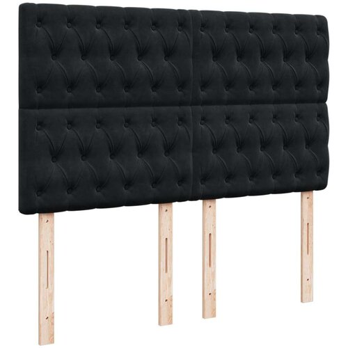 VidaXL Krevet s oprugama i madracem crni 140 x 190 cm bar&amp;scaron;unasti Slike