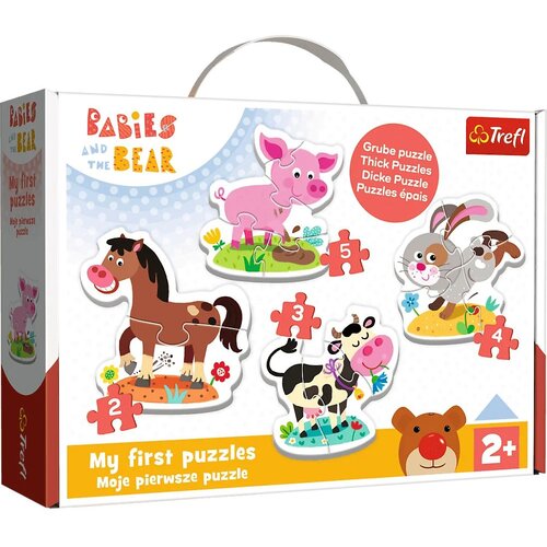 Trefl Baby Puzzle - Babies &amp;amp; the Bear &amp;#039;Živali na kmetiji&amp;#039; - 1 k. Slike
