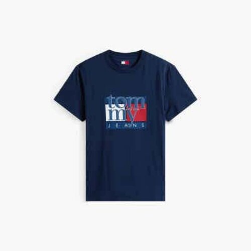 Tommy Jeans TJM SLIM RWB FLAG TEE EX Plava Slike