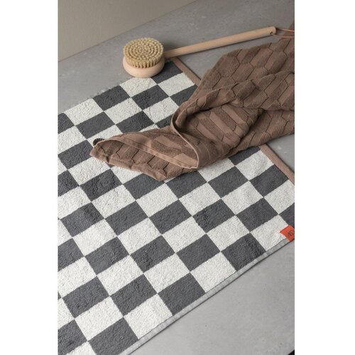Mette Ditmer Denmark antracitno siva/bež kopalni&amp;scaron;ka preproga za tu&amp;scaron; kabino iz organskega bombaža 50x80 cm retro &amp;ndash; Slike