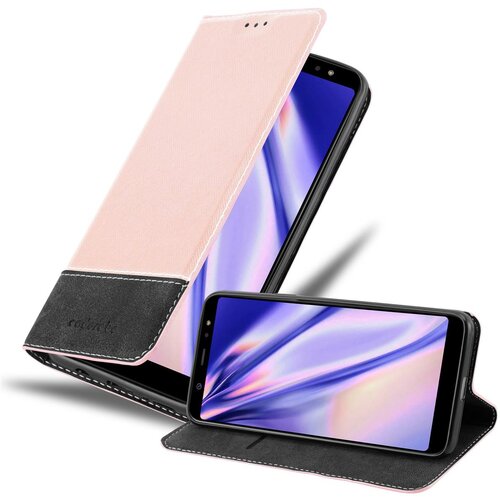 Cadorabo Case, združljiv s Samsungom v rose Gold Black - za&amp;scaron;čitni pokrov z magnetnim zapiranjem, stoječo funkcijo in režo za kartico, (20591333) Slike