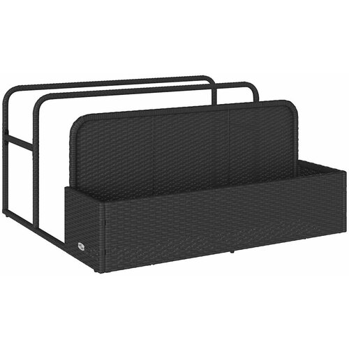  Plovak za bazen Crni 110x100x57 cm Poli ratan Slike