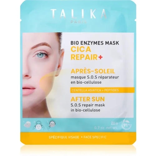 Talika Bio Enzymes Cica Repair After Sun pomirjevalna tekstilna maska po sončenju 20 g