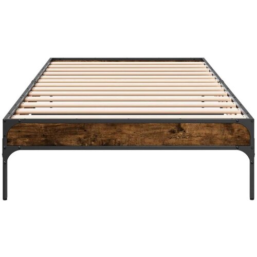 VidaXL okvir za krevet boja hrasta 120x200cm konstruirano drvo i metal Slike