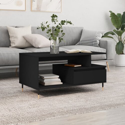  Stolić za kavu crni 90 x 49 x 45 cm od konstruiranog drva Cene