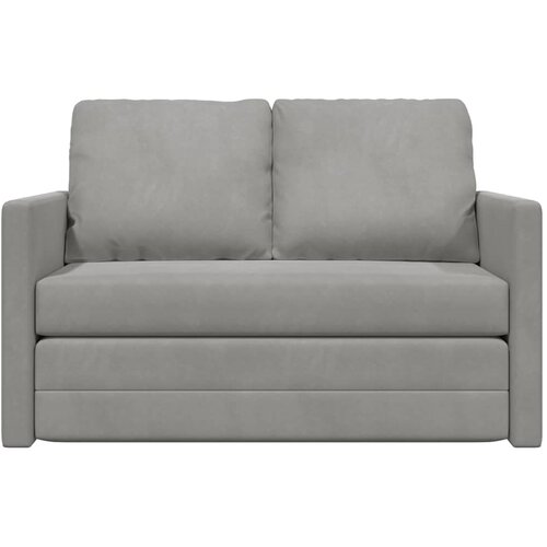  Podni kauč na razvlačenje 2-u-1 svjetlosivi 122x204x55cm bar&amp;scaron;un Slike