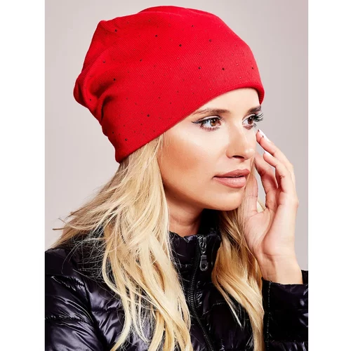 Fashion Hunters Red women's cap with an application
