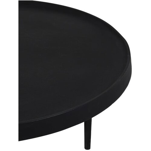Light &amp;amp; Living črne okrogle mizice v kompletu 2 ks &amp;oslash; 75 cm tobias &amp;ndash; Slike
