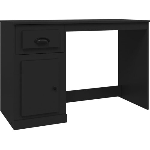 vidaXL Pisalna miza s predali črna 115x50x75 cm inženirski les, (20640526) Cene